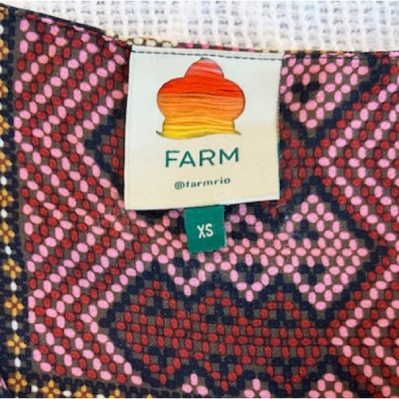 Farm Rio Tropical Forest V-Neck Midi Dress - Multi color size XS. - Picture 3 of 12